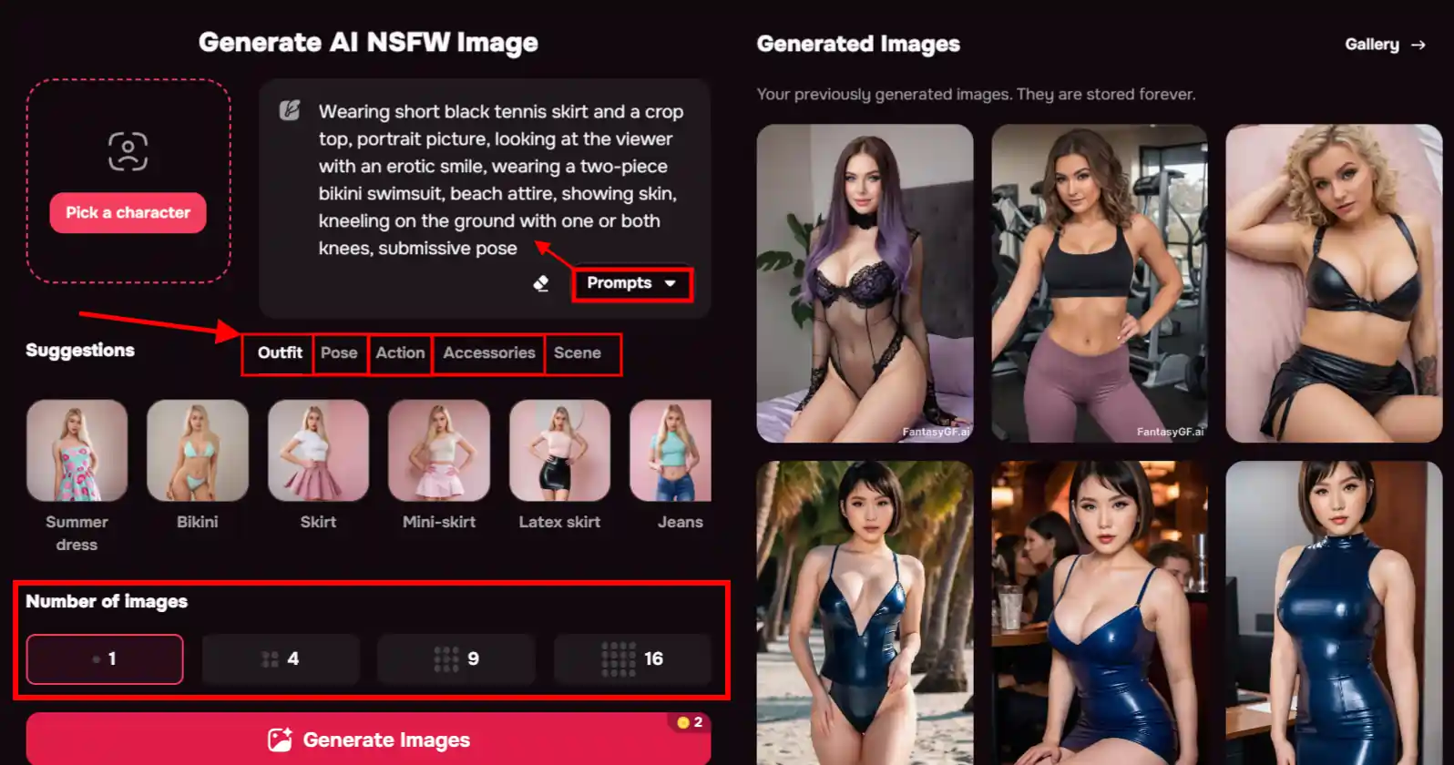 Enter Prompts to Generate High-Quality Image with FantasyGF Image Generator